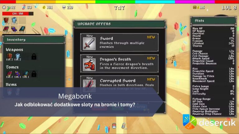 Megabonk – Jak odblokować dodatkowe sloty na bronie i tomy
