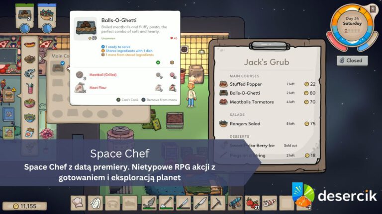 Space Chef z datą premiery. Nietypowe RPG akcji z gotowaniem i eksploracją planet