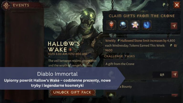 Upiorny powrót Hallow’s Wake – codzienne prezenty, nowe tryby i legendarne kosmetyki