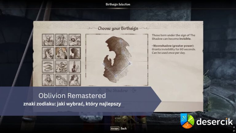 Oblivion Remastered – znaki zodiaku: jaki wybrać, który najlepszy