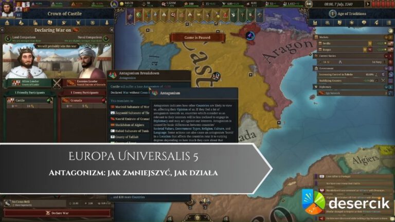 Europa Universalis 5 – Antagonizm: jak zmniejszyć, jak działa