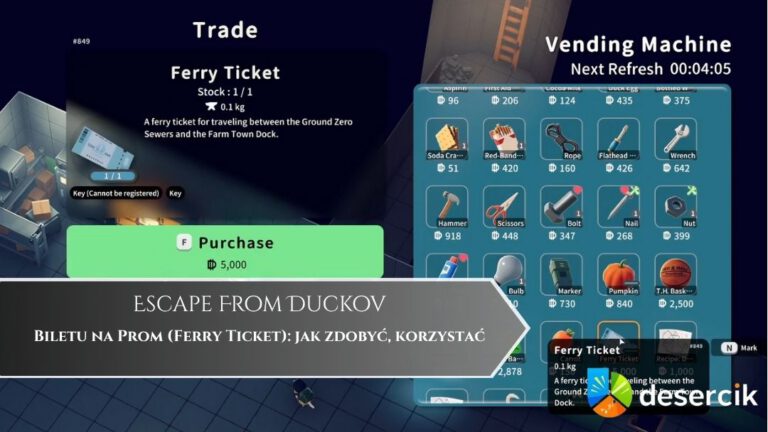 Escape From Duckov – Biletu na Prom (Ferry Ticket): jak zdobyć, korzystać