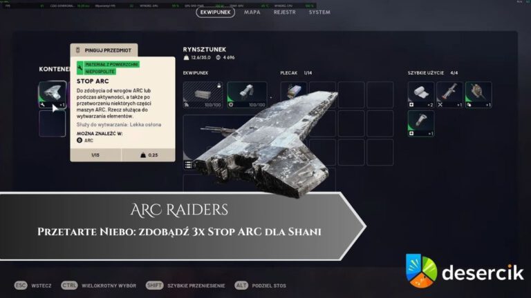 ARC Raiders – Przetarte Niebo: zdobądź 3x Stop ARC dla Shani