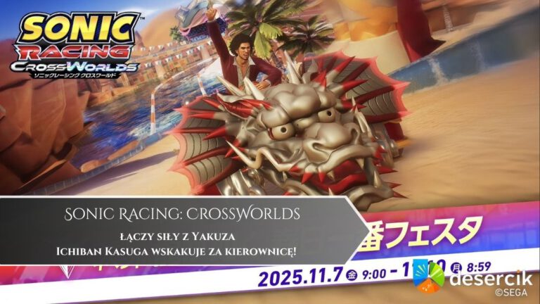 Sonic Racing: CrossWorlds łączy siły z Yakuza – Ichiban Kasuga wskakuje za kierownicę!