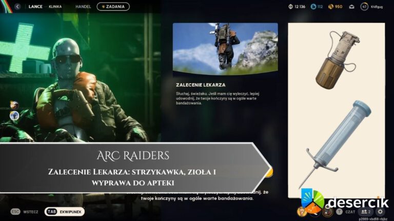 ARC Raiders – Zalecenie Lekarza: strzykawka, zioła i wyprawa do apteki