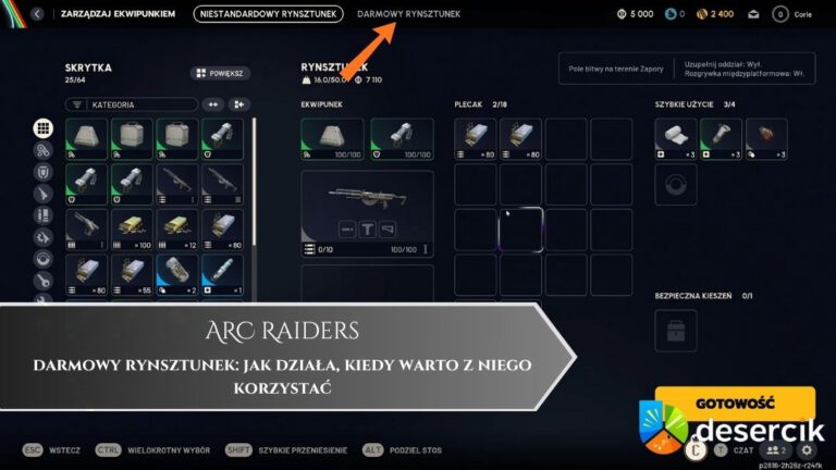 ARC Raiders &ndash; darmowy rynsztunek: jak działa, kiedy warto z niego korzystać