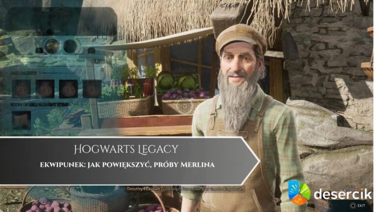 Hogwarts Legacy – ekwipunek: jak powiększyć, próby Merlina