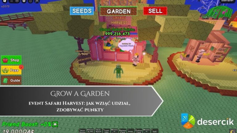 Grow a Garden – event Safari Harvest: jak wziąć udział, zdobywać punkty
