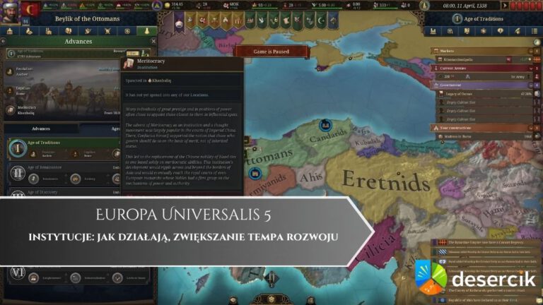 Europa Universalis 5 – instytucje: jak działają, zwiększanie tempa rozwoju