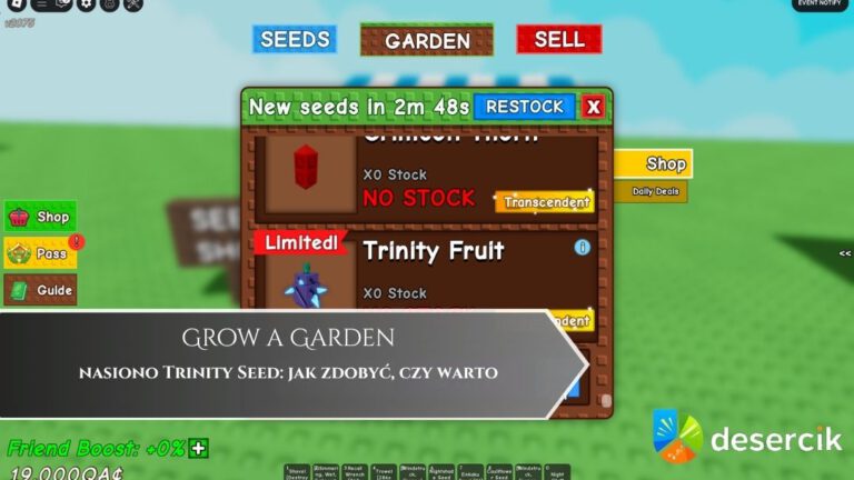 Grow a Garden – nasiono Trinity Seed: jak zdobyć, czy warto