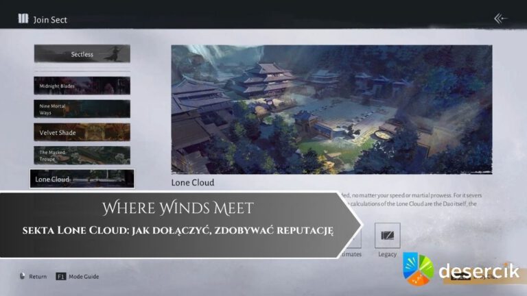 Where Winds Meet – sekta Lone Cloud: jak dołączyć, zdobywać reputację
