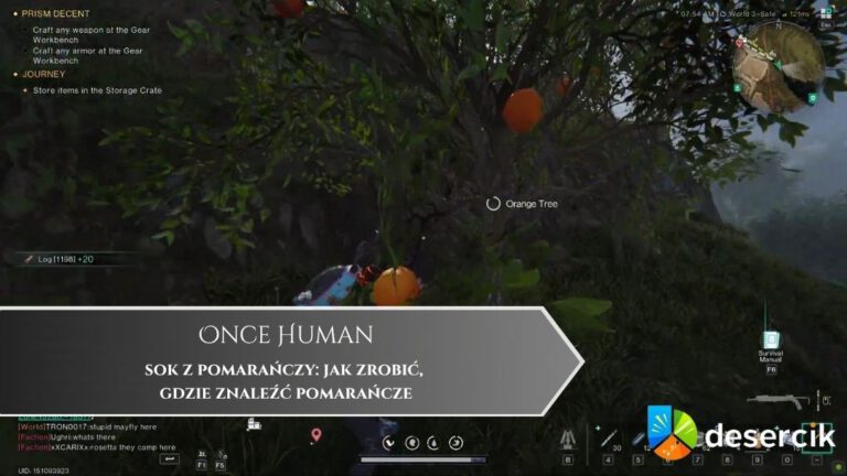 Once Human – sok z pomarańczy: jak zrobić, gdzie znaleźć pomarańcze