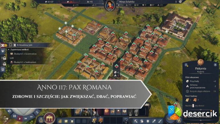 Anno 117: Pax Romana – zdrowie i szczęście: jak zwiększać, dbać, poprawiać