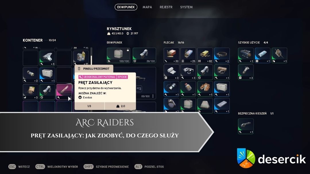 ARC Raiders – pręt zasilający: jak zdobyć, do czego służy