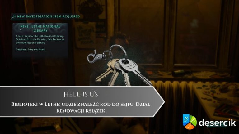 Hell Is Us – Biblioteki w Lethe: gdzie znaleźć kod do sejfu, Dział Renowacji Książek
