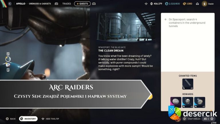 ARC Raiders – Czysty Sen: znajdź pojemniki i napraw systemy