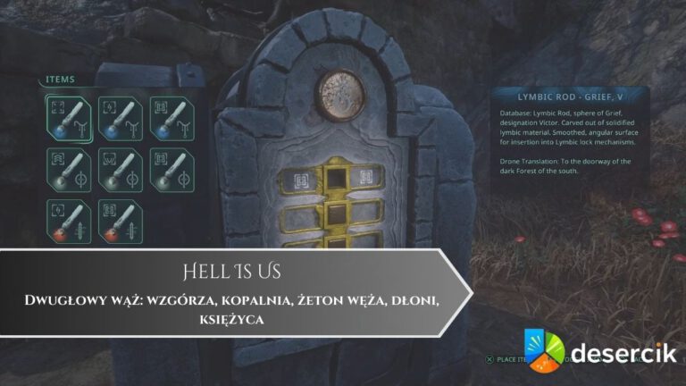 Hell is Us – Dwugłowy wąż: wzgórza, kopalnia, żeton węża, dłoni, księżyca