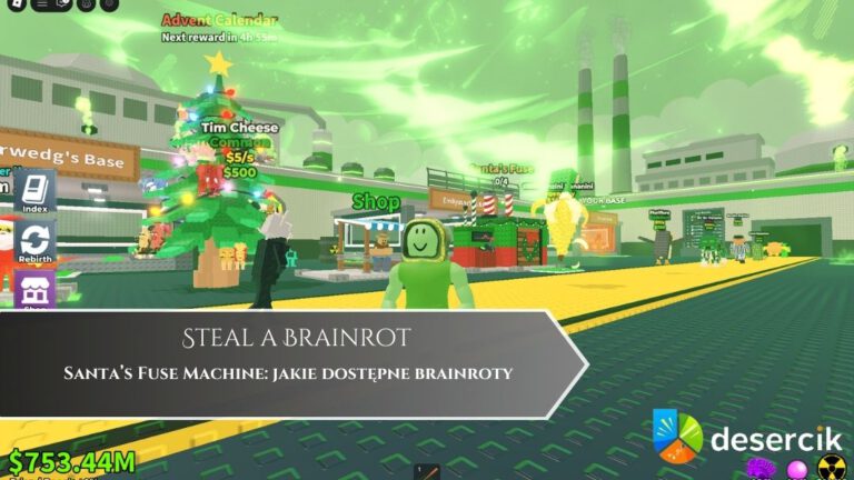 Steal a Brainrot – Santa’s Fuse Machine: jakie dostępne brainroty