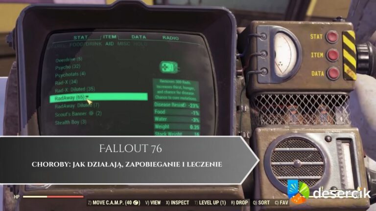 Fallout 76 – choroby: jak działają, zapobieganie i leczenie