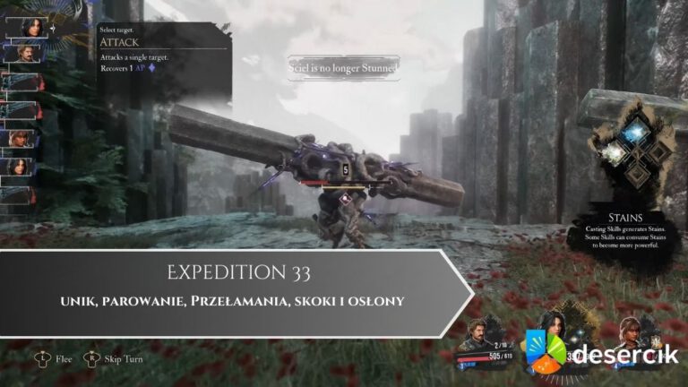 Expedition 33 – unik, parowanie, Przełamania, skoki i osłony