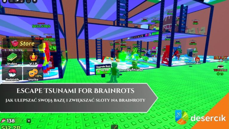 Escape Tsunami for Brainrots &ndash; jak ulepszać swoją bazę i zwiększać sloty na brainroty