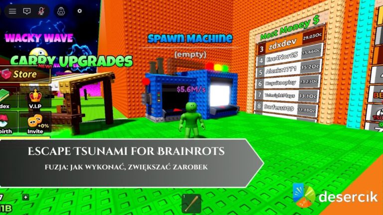 Escape Tsunami for Brainrots – fuzja: jak wykonać, zwiększać zarobek