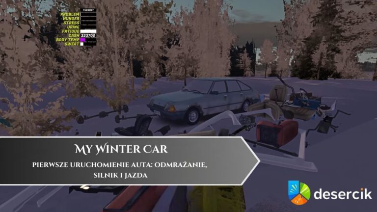 My Winter Car – pierwsze uruchomienie auta: odmrażanie, silnik i jazda
