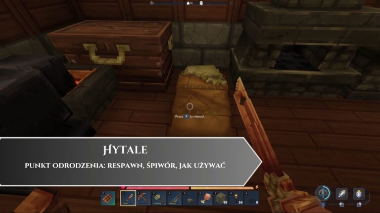 Hytale &ndash; punkt odrodzenia: respawn, śpiw&oacute;r, jak używać