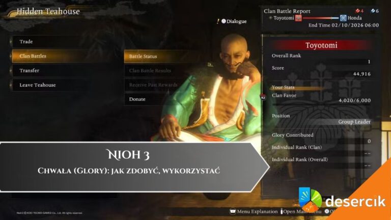 Nioh 3 &ndash; Chwała (Glory): jak zdobyć, wykorzystać