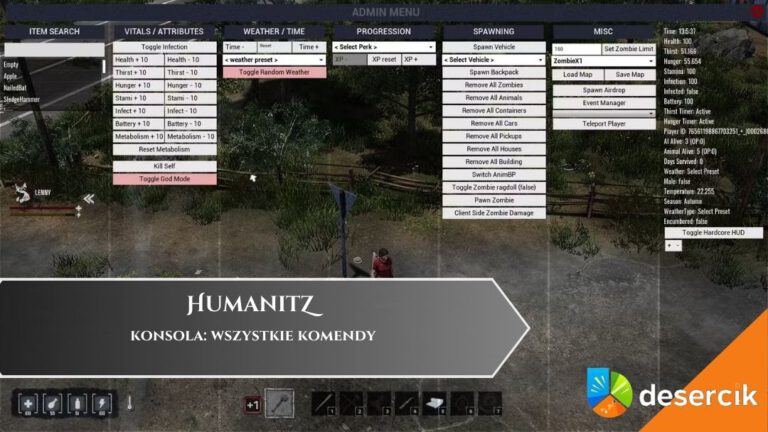 HumanitZ – konsola: wszystkie komendy