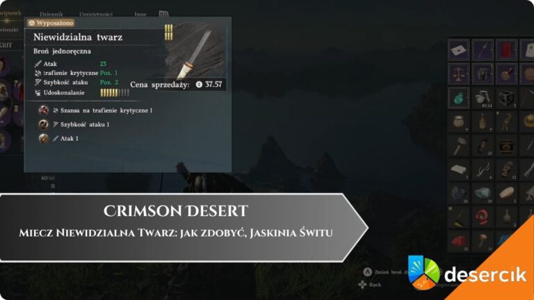 Crimson Desert &ndash; Miecz Niewidzialna Twarz: jak zdobyć, Jaskinia Świtu