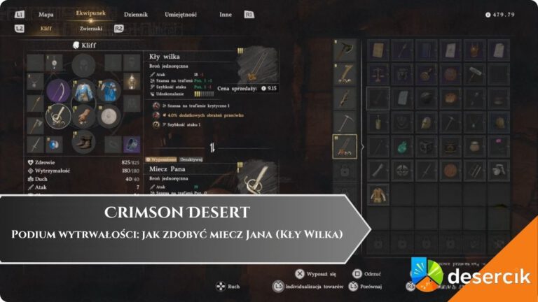 Crimson Desert &ndash; Podium wytrwałości: jak zdobyć miecz Jana (Kły Wilka)