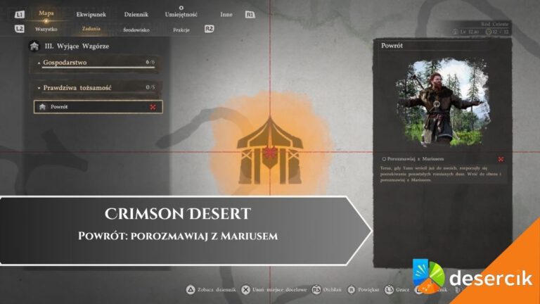 Crimson Desert &ndash; Powr&oacute;t: porozmawiaj z Mariusem