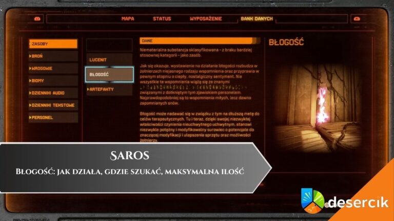 Saros &ndash; Błogość: jak działa, gdzie szukać, maksymalna ilość