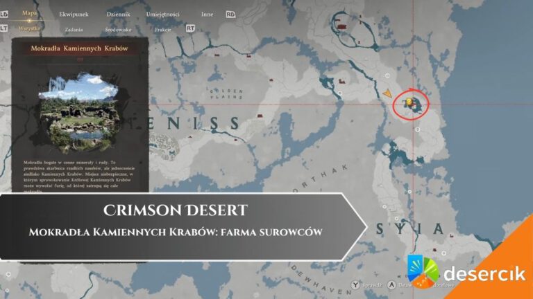 Crimson Desert &ndash; Mokradła Kamiennych Krab&oacute;w: farma surowc&oacute;w