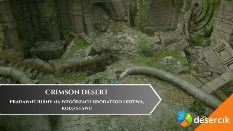Crimson Desert &ndash; Pradawne Ruiny na Wzg&oacute;rzach Brodatego Drzewa, koło stawu