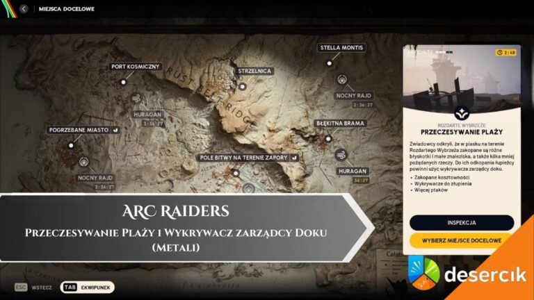 ARC Raiders &ndash; Przeczesywanie Plaży i Wykrywacz zarządcy Doku (Metali)