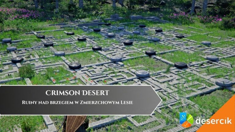 Crimson Desert – Ruiny nad brzegiem w Zmierzchowym Lesie