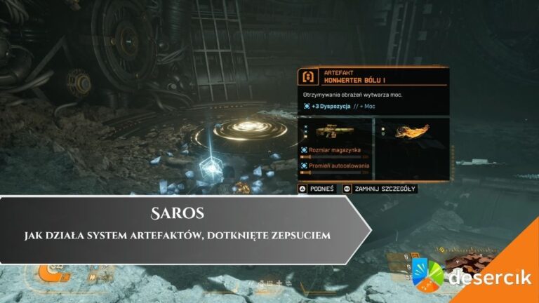 Saros &ndash; jak działa system artefakt&oacute;w, dotknięte zepsuciem