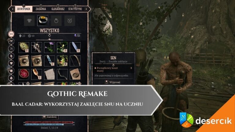 Gothic 1 Remake &ndash; Baal Cadar: wykorzystaj zaklęcie snu na uczniu