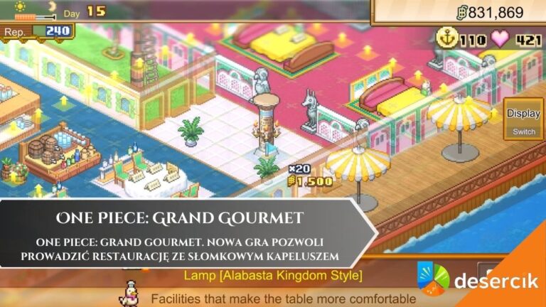 One Piece: Grand Gourmet. Nowa gra pozwoli prowadzić restaurację ze Słomkowym Kapeluszem