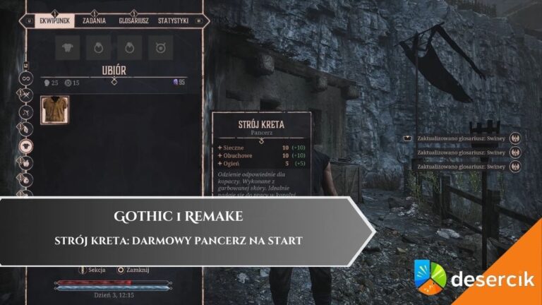 Gothic 1 Remake – Strój Kreta: darmowy pancerz na start