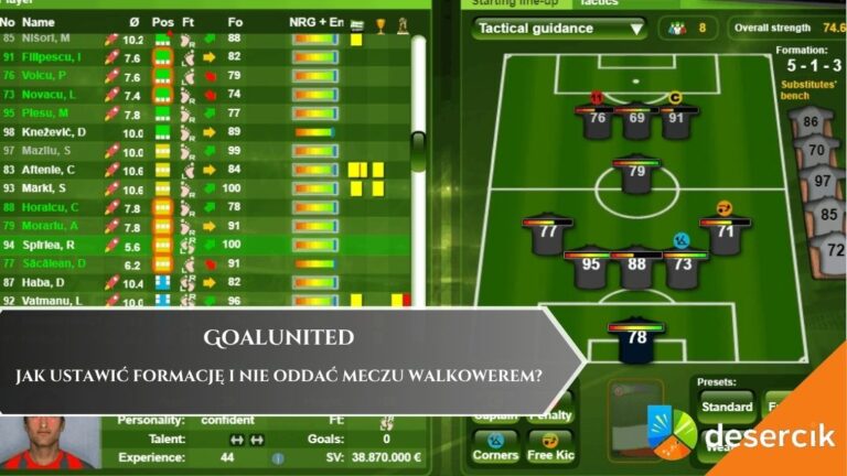 Goalunited – jak ustawić formację i nie oddać meczu walkowerem?