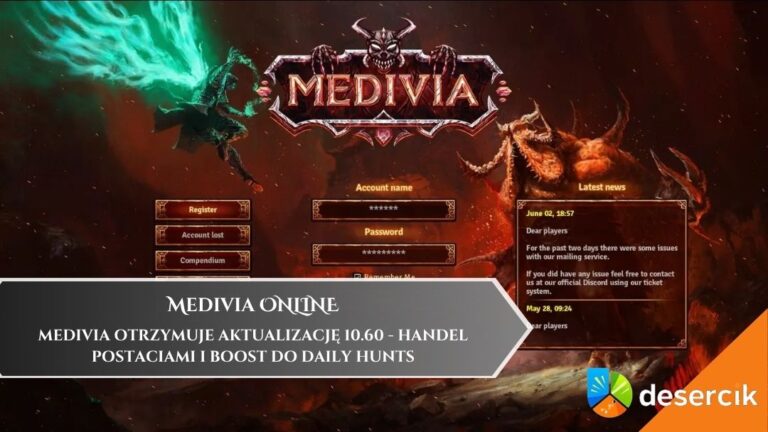 Medivia otrzymuje aktualizację 10.60 – handel postaciami i boost do Daily Hunts