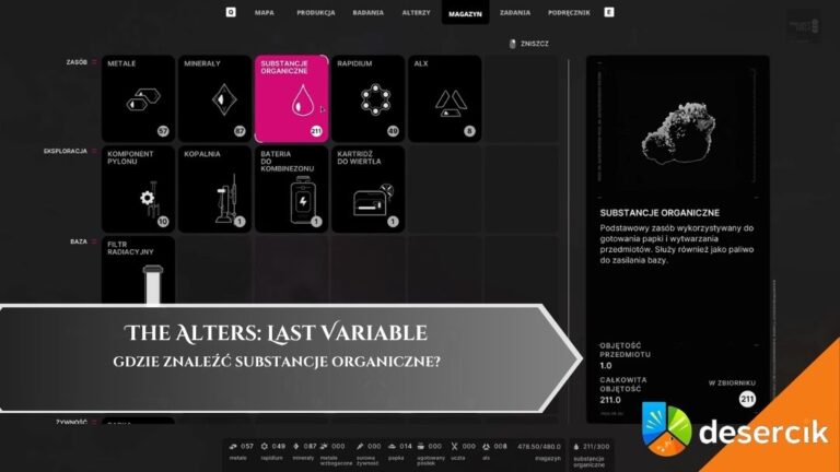 The Alters: Last Variable – gdzie znaleźć substancje organiczne?